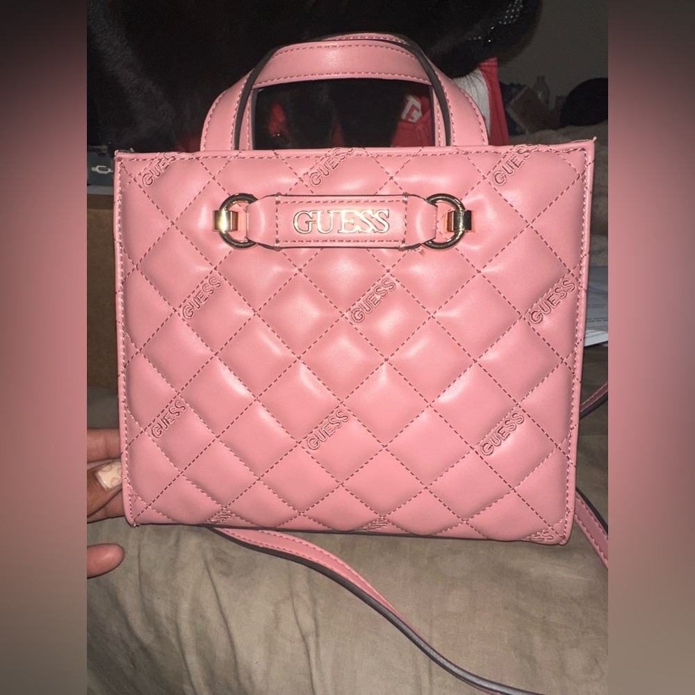 GUESS Pink Quilted Women's Bag